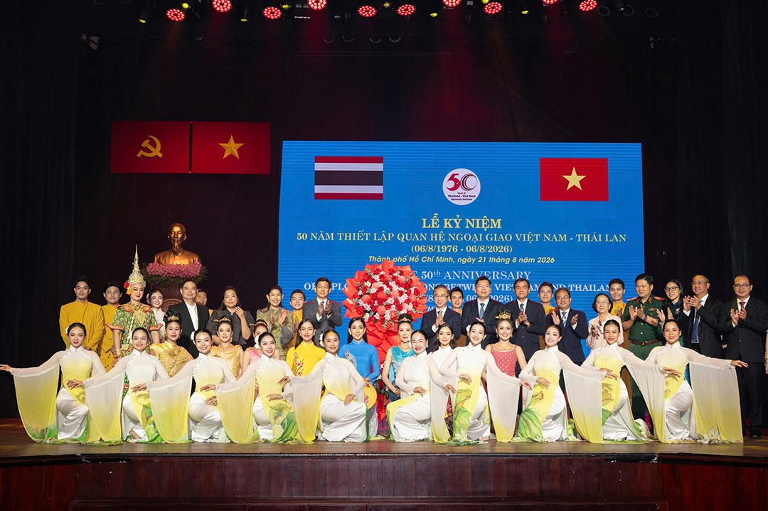 TP Hồ Chí Minh tổ chức kỷ niệm 50 năm thiết lập quan hệ ngoại giao Việt Nam - Thái Lan

