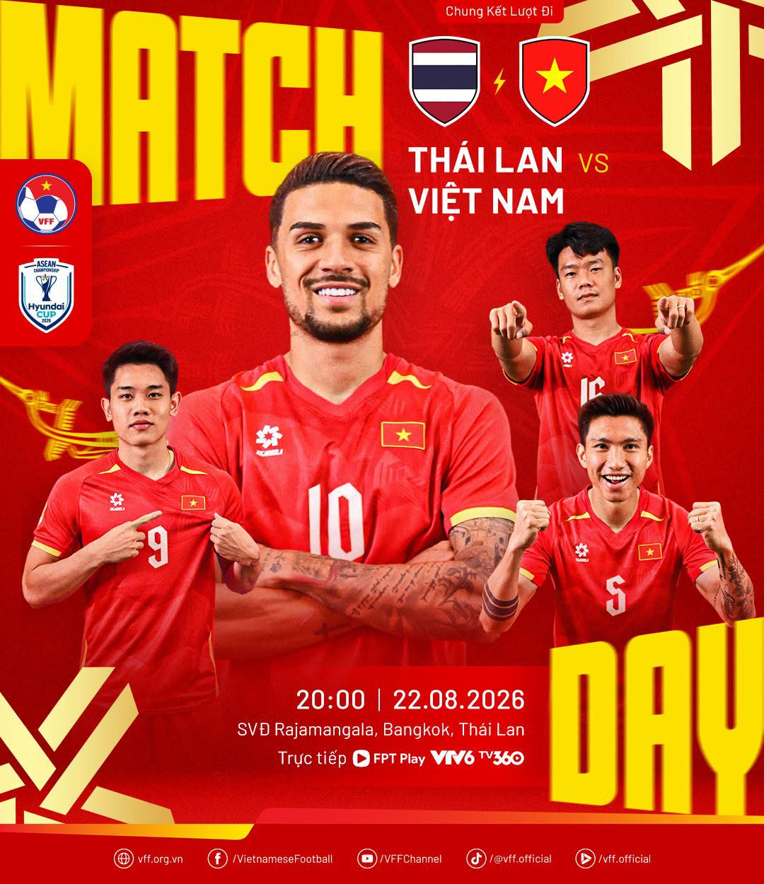 TRỰC TIẾP: Việt Nam gặp Thái Lan tại chung kết lượt đi ASEAN Cup 2026

