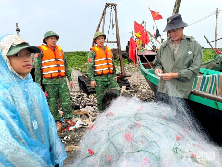 Đồn Biên phòng Văn Lý chủ động triển khai các biện pháp phòng, chống bão số 4
