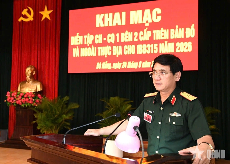 Quân khu 5 khai mạc diễn tập chỉ huy - cơ quan cho Sư đoàn 315