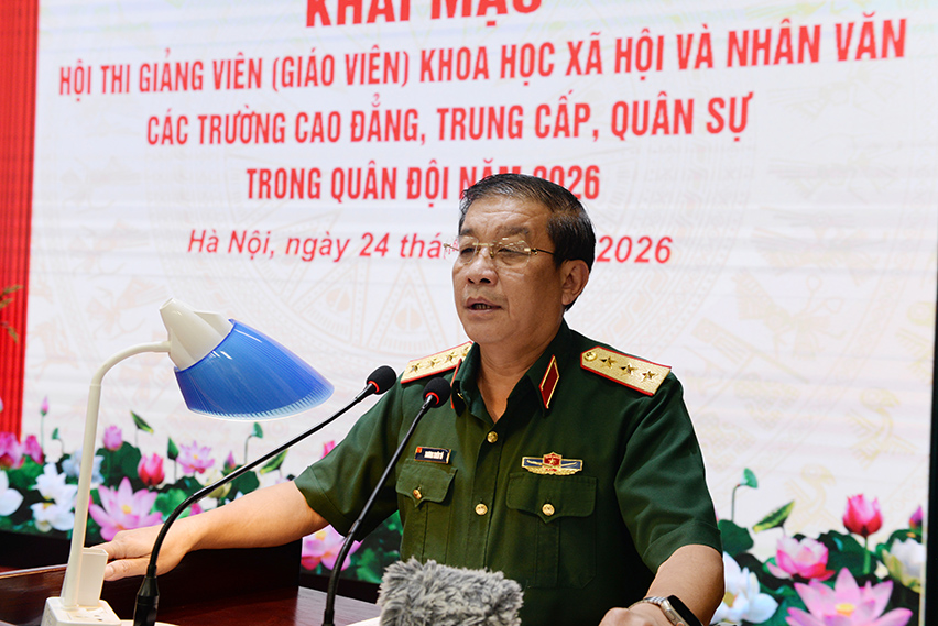 Thượng tướng Trương Thiên Tô chủ trì khai mạc Hội thi giảng viên (giáo viên) khoa học xã hội và nhân văn các trường Quân đội