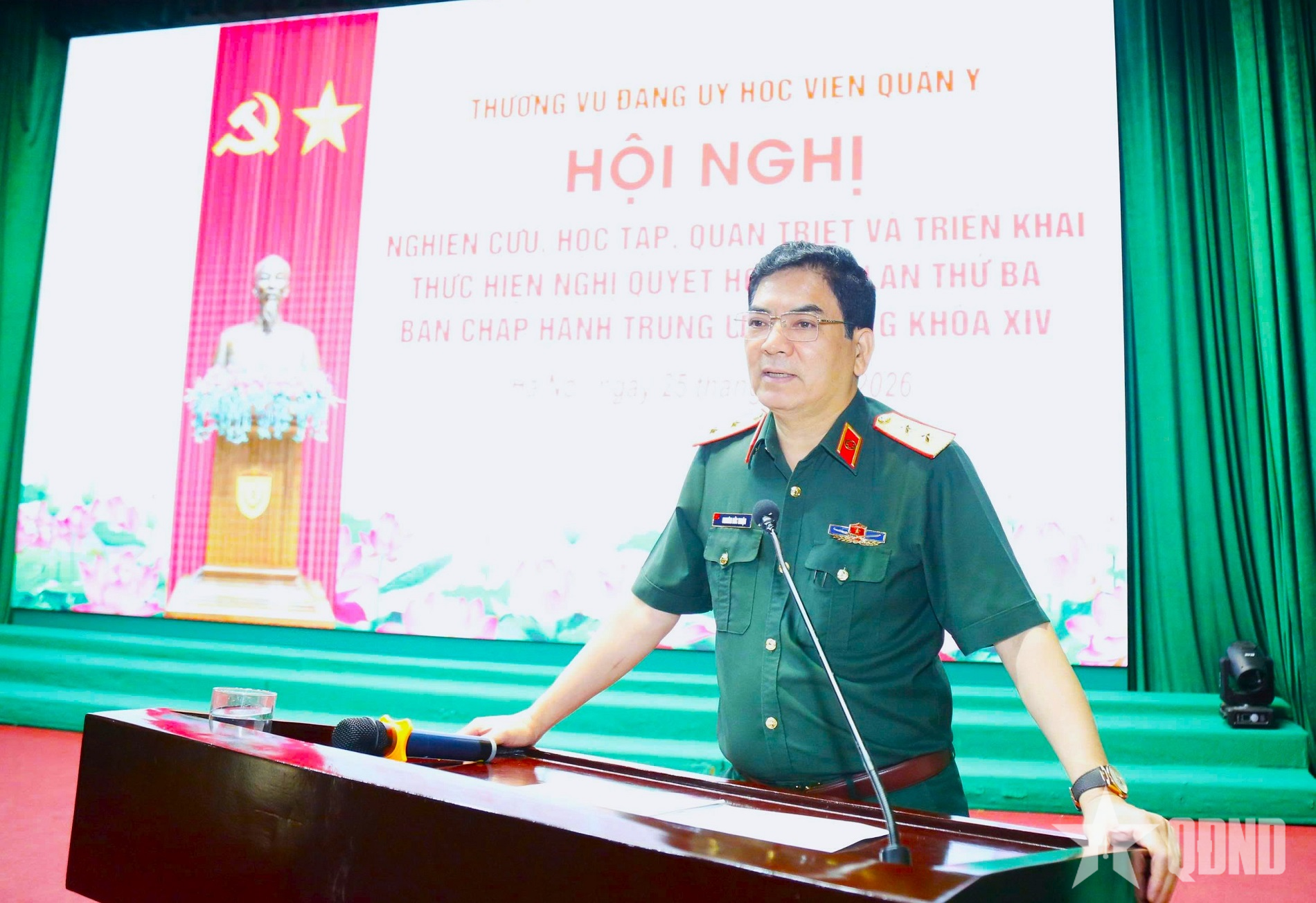 Thường vụ Đảng ủy Học viện Quân y học tập, quán triệt, triển khai thực hiện Nghị quyết Hội nghị Trung ương 3 khóa XIV