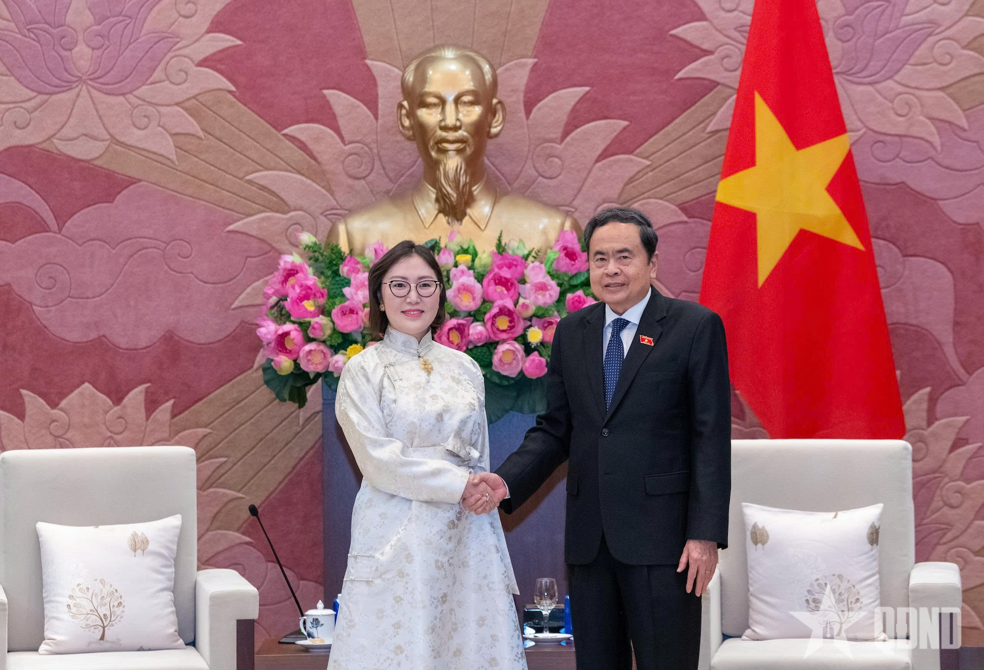 Chủ tịch Quốc hội Trần Thanh Mẫn tiếp Đại sứ Mông Cổ Ganbaatar Hulan