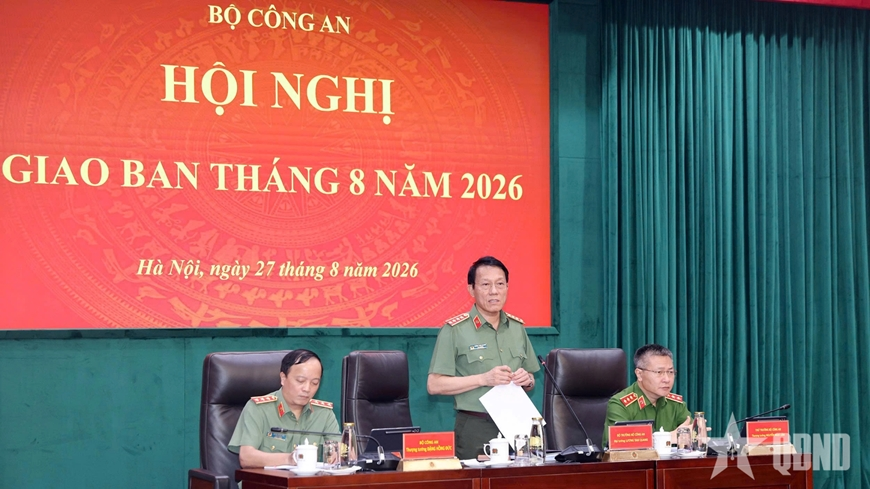 Bộ Công an giao ban công tác tháng 8-2026