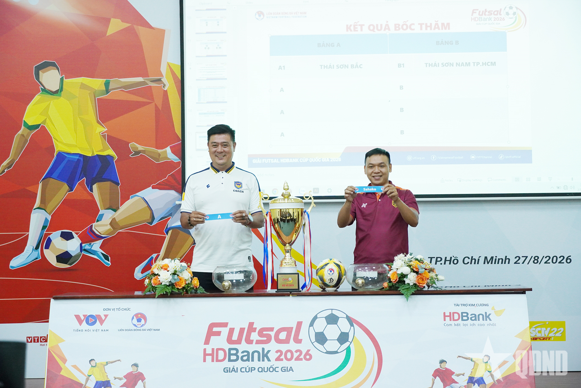 8 đội bóng tranh tài Giải Futsal HDBank Cúp quốc gia 2026