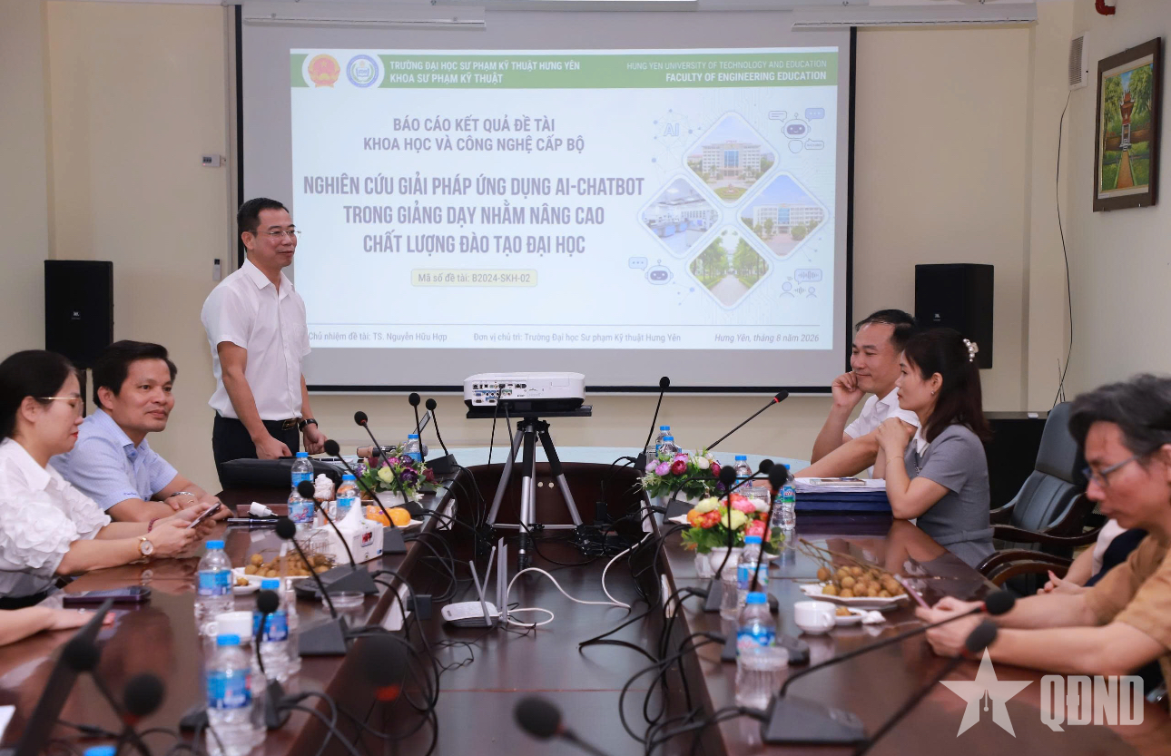 Nghiệm thu đề tài khoa học và công nghệ cấp Bộ về ứng dụng AI-Chatbot trong giáo dục đại học