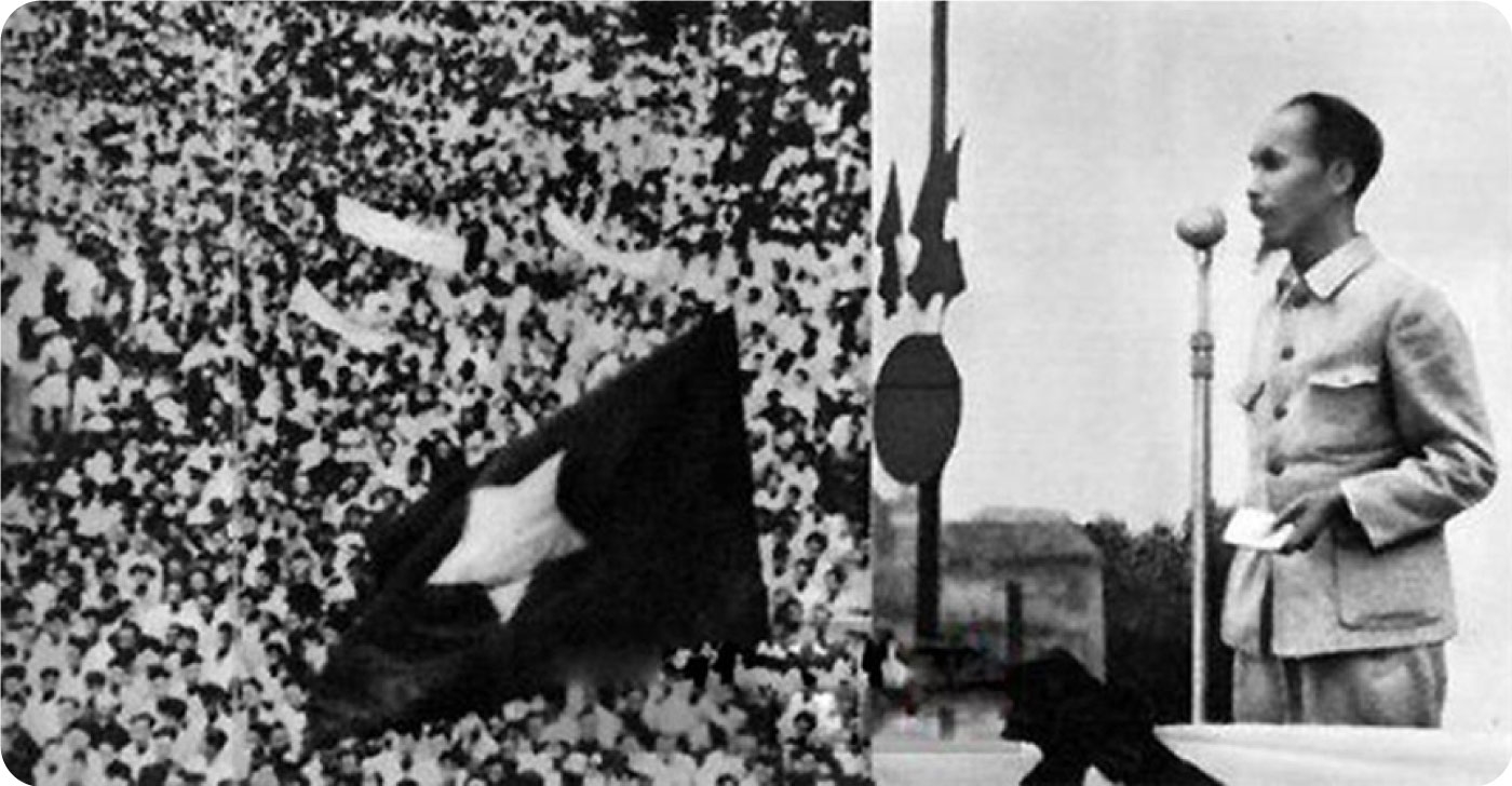 Nhấn vào ảnh để phóng to Tuyên ngôn Độc lập năm 1945 và lời thề bảo vệ Tổ quốc