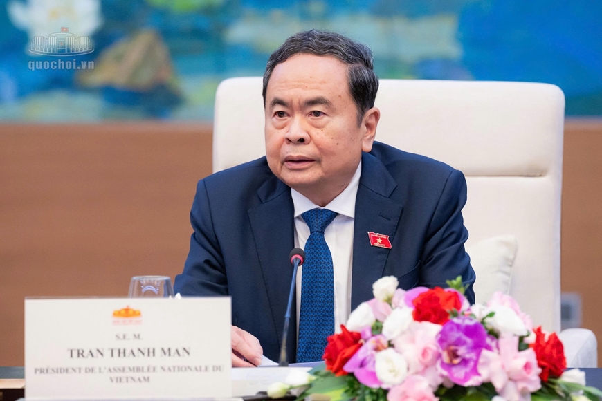Chủ tịch Quốc hội Trần Thanh Mẫn tiếp Đại sứ Pháp tại Việt Nam