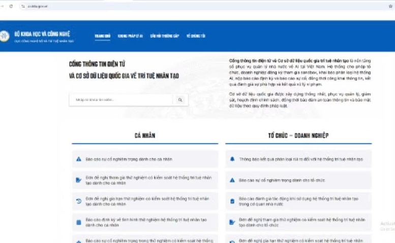 Cổng thông tin một cửa về trí tuệ nhân tạo chính thức vận hành
