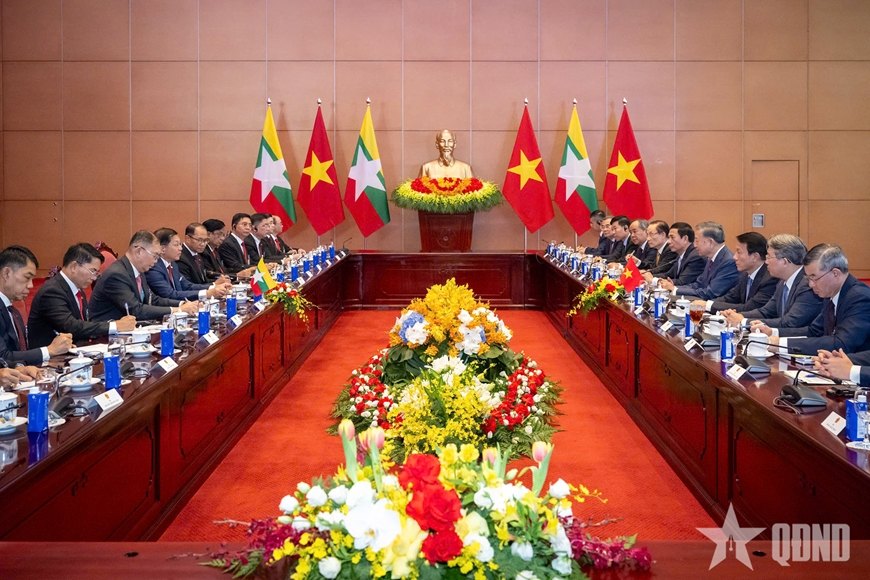 Tổng Bí thư, Chủ tịch nước Tô Lâm hội đàm với Tổng thống Myanmar Min Aung Hlaing
