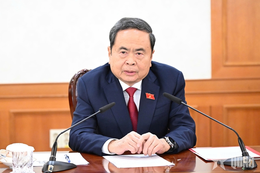 Chủ tịch Quốc hội Trần Thanh Mẫn hội kiến Thủ tướng H&agrave;n Quốc Han Seong Sook