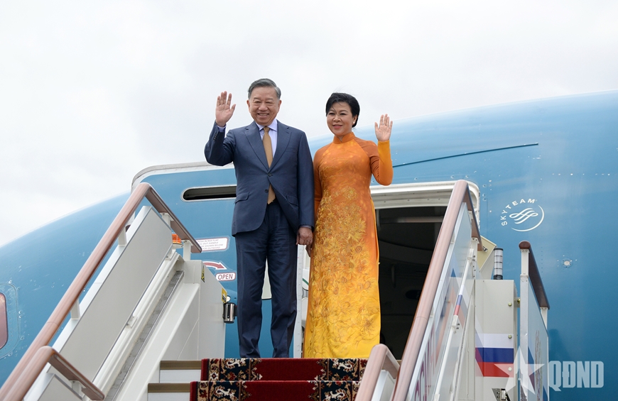 Tổng Bí thư, Chủ tịch nước Tô Lâm và phu nhân bắt đầu thăm cấp Nhà nước Liên bang Nga