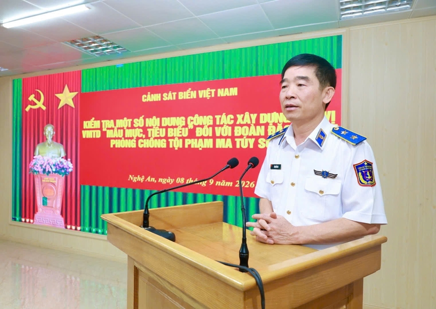 Trung tướng Bùi Quốc Oai kiểm tra tại Đoàn Đặc nhiệm phòng, chống tội phạm ma túy số 2