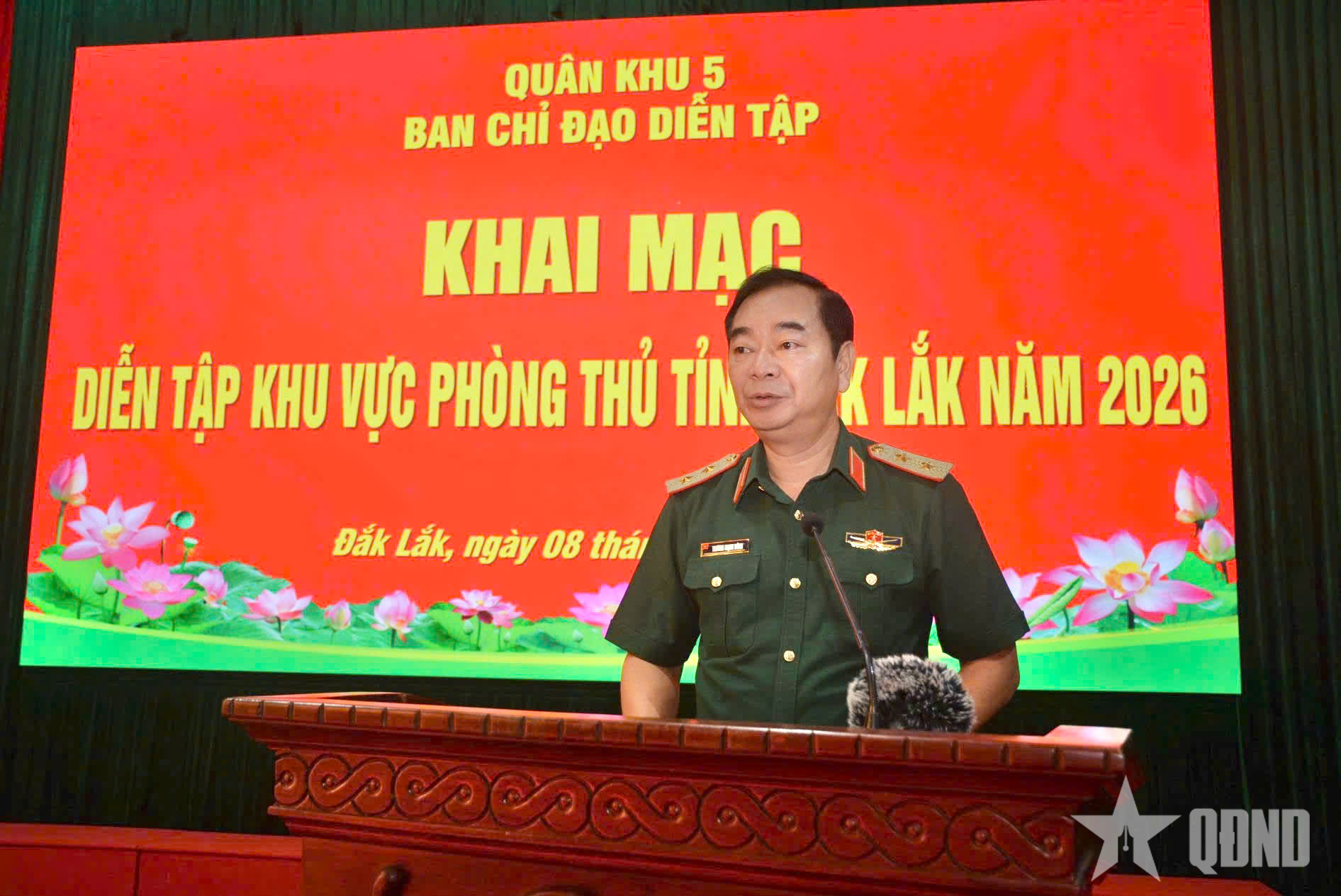 Trung tướng Trương Mạnh Dũng dự, chỉ đạo khai mạc diễn tập khu vực phòng thủ tỉnh Đắk Lắk