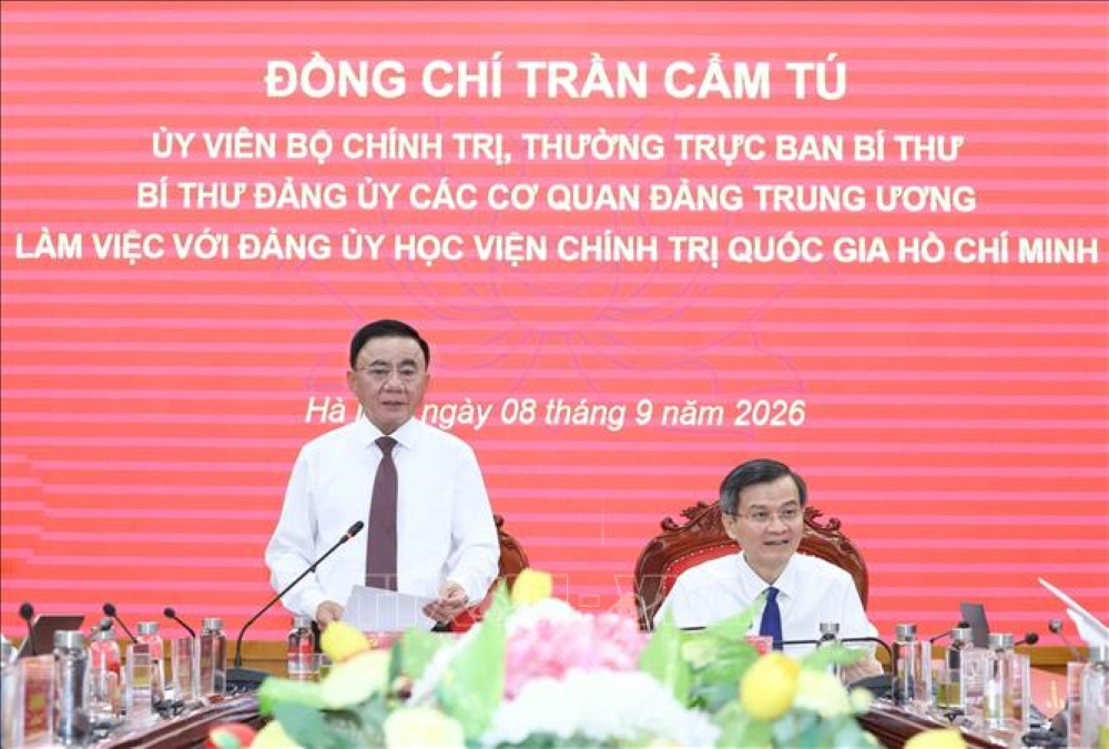 Đồng chí Trần Cẩm Tú: Học viện Chính trị quốc gia Hồ Chí Minh phải kiên quyết chống bệnh hình thức, gian lận học thuật, né tránh vấn đề khó
