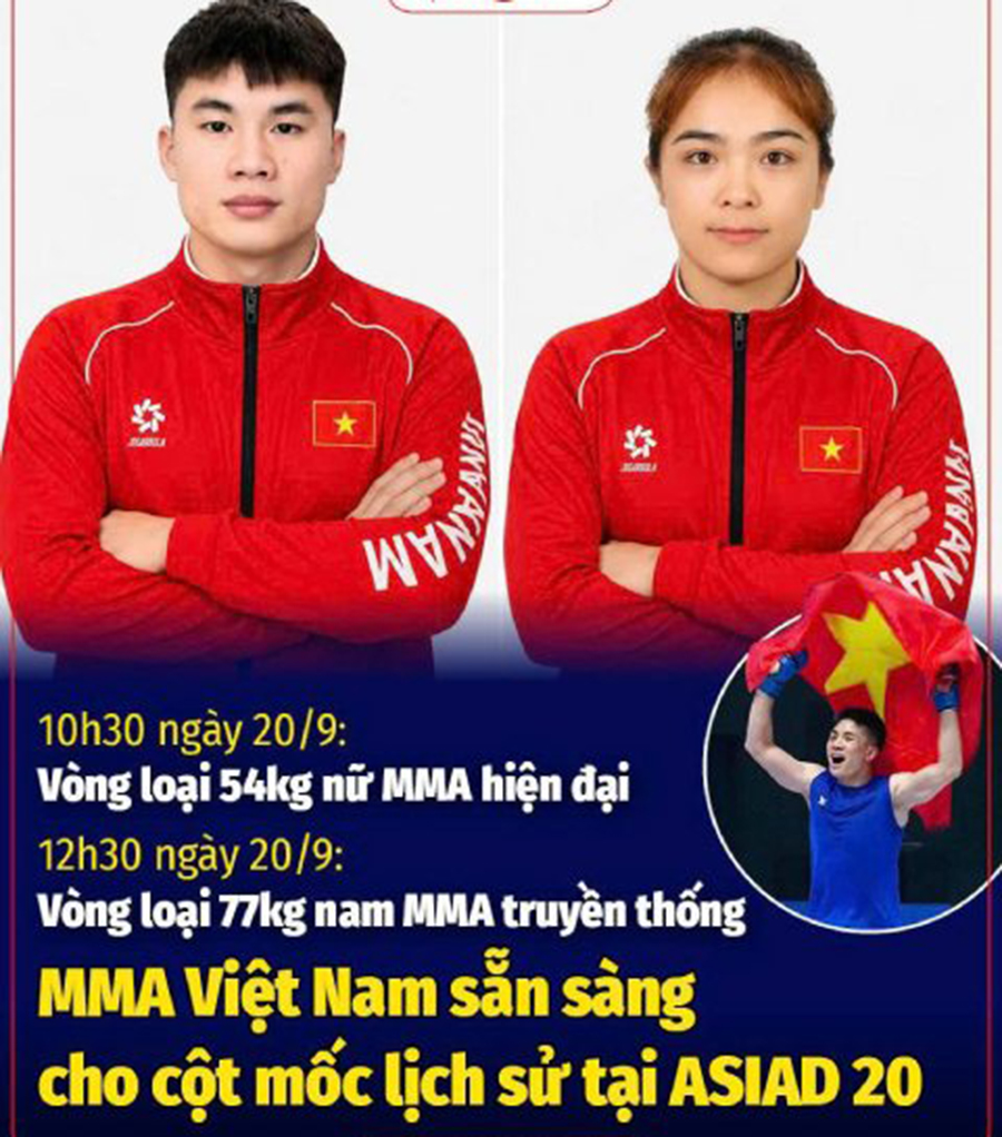 MMA Việt Nam treo thưởng nửa tỷ đồng cho huy chương vàng ASIAD 20

