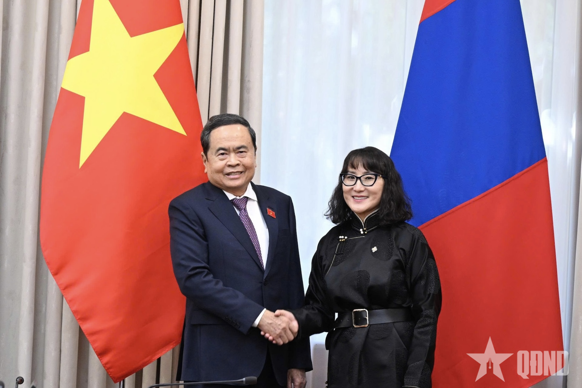 Chủ tịch Quốc hội Trần Thanh Mẫn tiếp Chủ tịch Nhóm Nghị sĩ hữu nghị Mông Cổ - Việt Nam