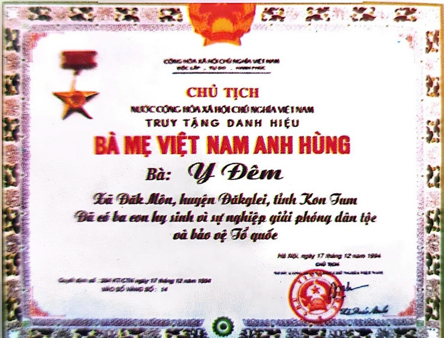 Bà mẹ Việt Nam anh hùng Y Đêm: Biểu tượng tinh thần cách mạng kiên trung của đồng bào các dân tộc Tây Nguyên