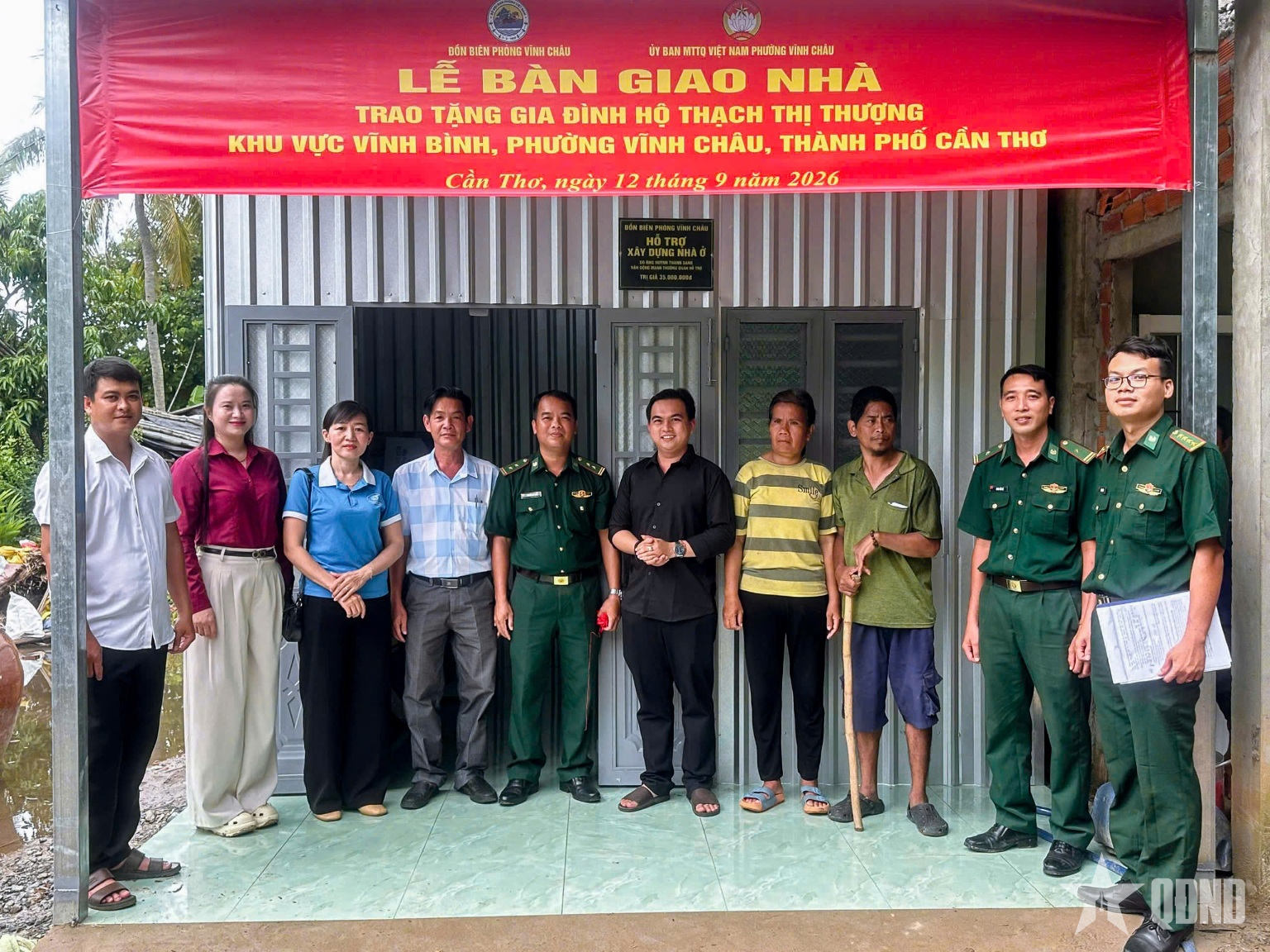 Bộ đội Biên phòng TP Cần Thơ bàn giao nhà cho hộ có hoàn cảnh khó khăn