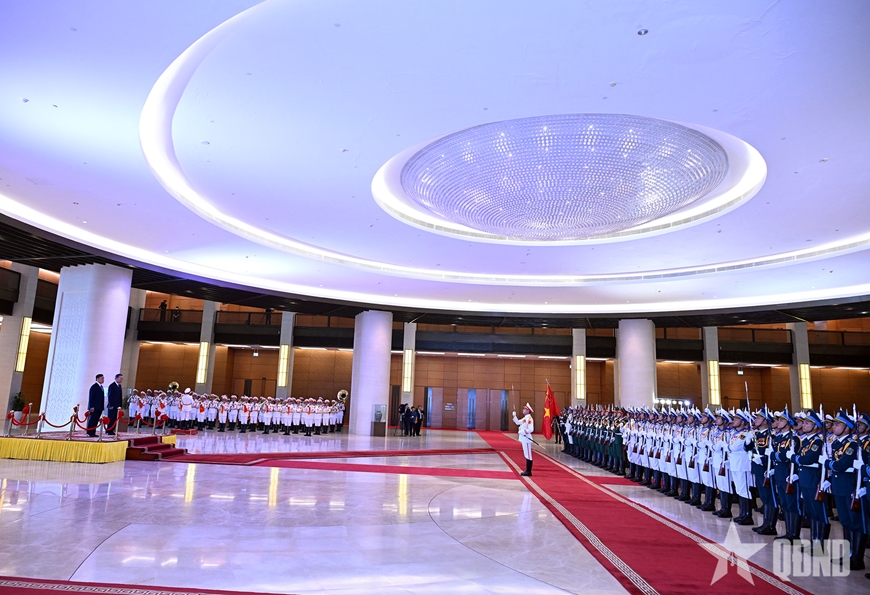 Tổng Bí thư, Chủ tịch nước Tô Lâm chủ trì lễ đón Nhà vua Thái Lan thăm cấp nhà nước tới Việt Nam