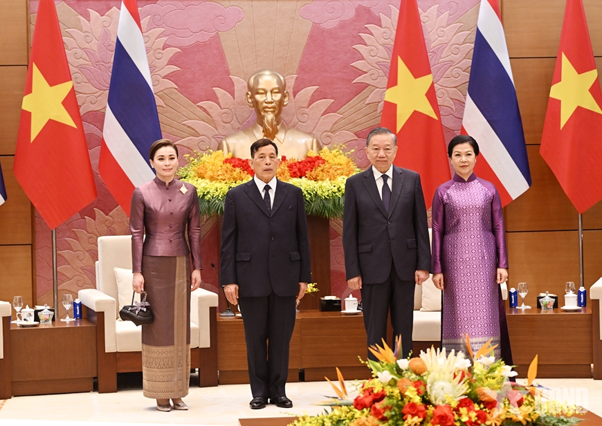 Tổng Bí thư, Chủ tịch nước Tô Lâm chủ trì lễ đón Nhà vua Thái Lan thăm cấp nhà nước tới Việt Nam