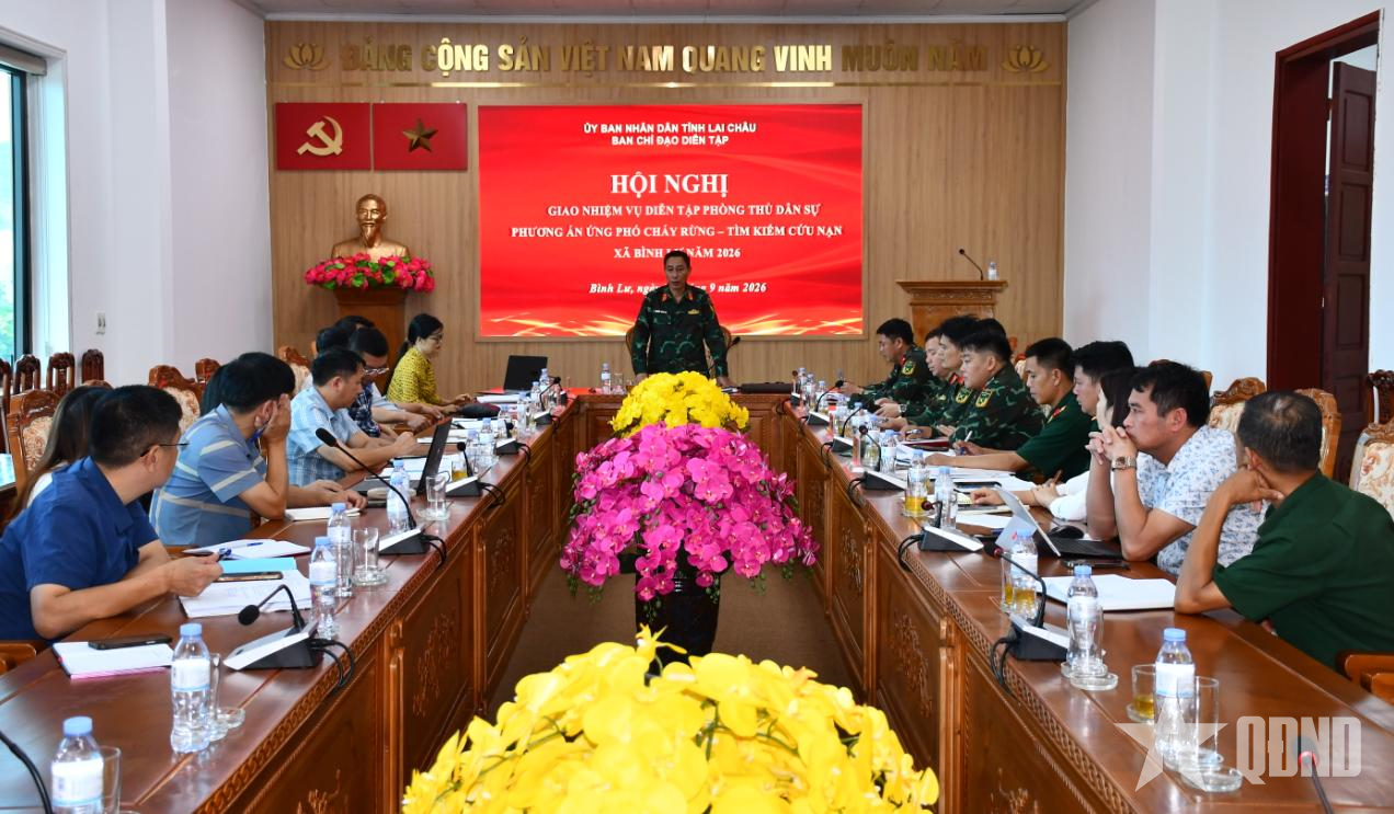 Lai Châu: Giao nhiệm vụ diễn tập phòng thủ dân sự phương án ứng phó cháy rừng và tìm kiếm cứu nạn xã Bình Lư