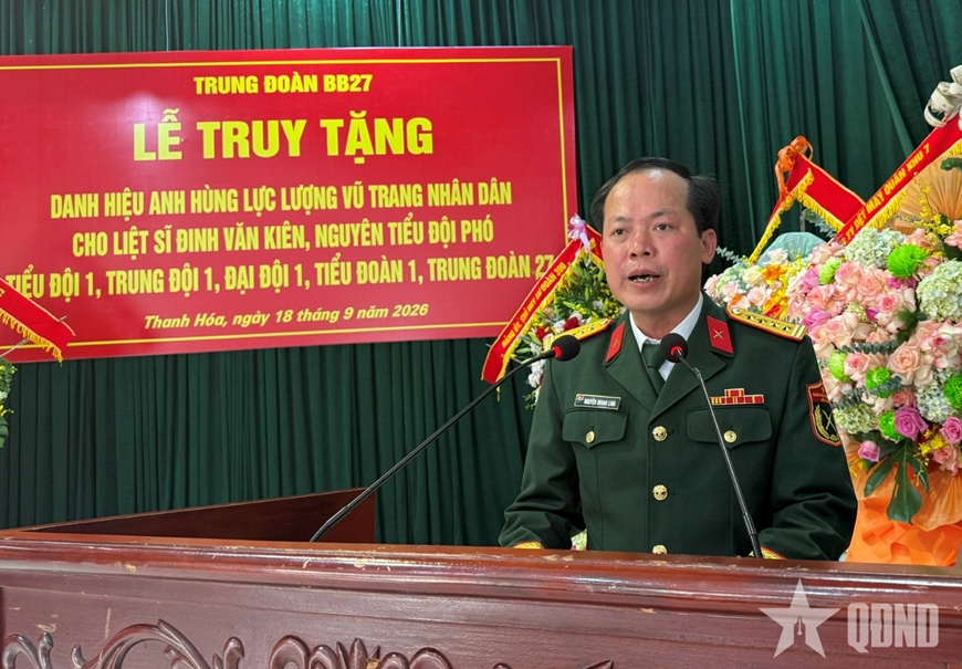 Truy tặng danh hiệu Anh hùng LLVT nhân dân đối với liệt sĩ Đinh Văn Kiên