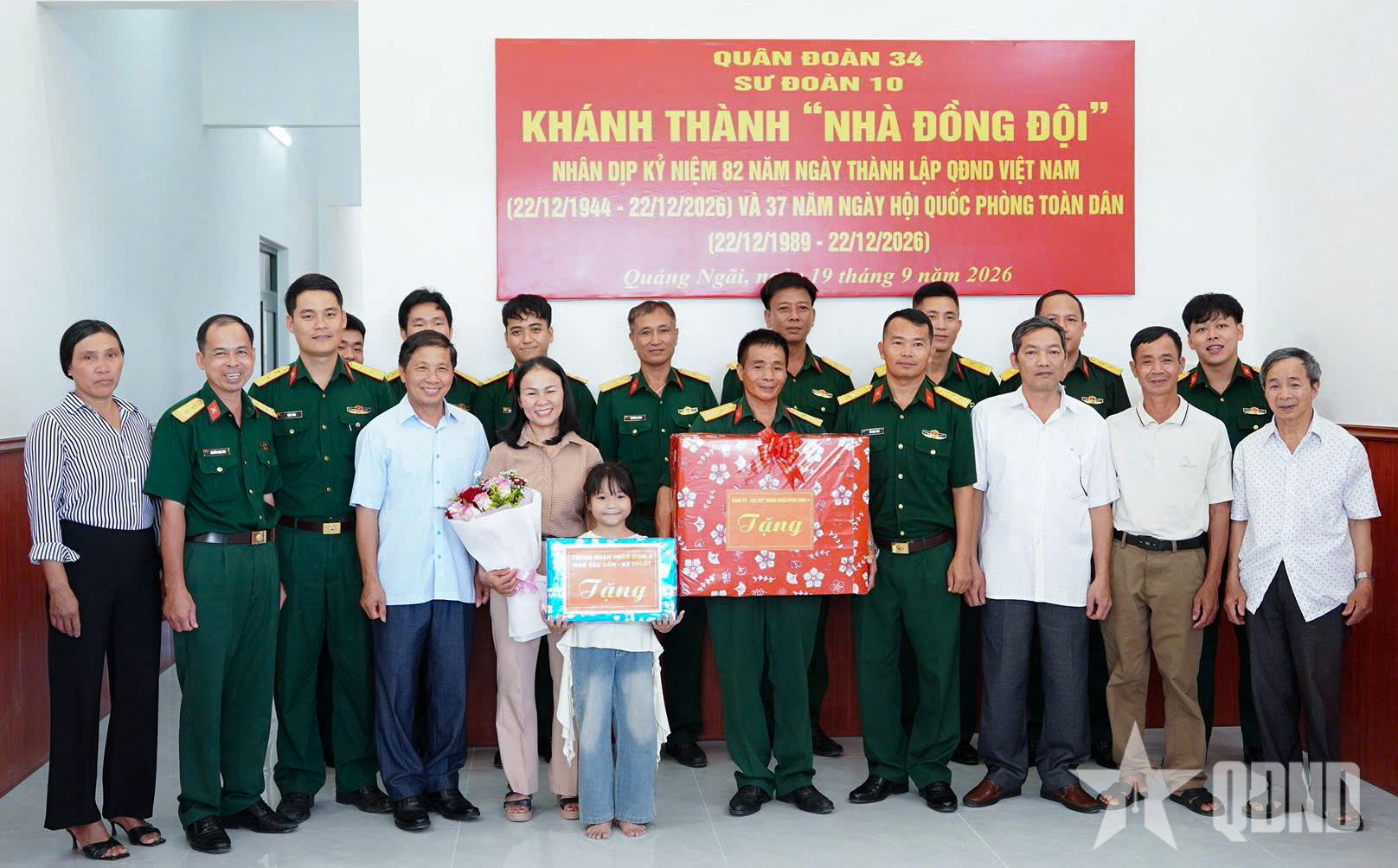Trung đoàn Pháo binh 4 (Sư đoàn 10, Quân đoàn 34) khánh thành, bàn giao Nhà đồng đội
​