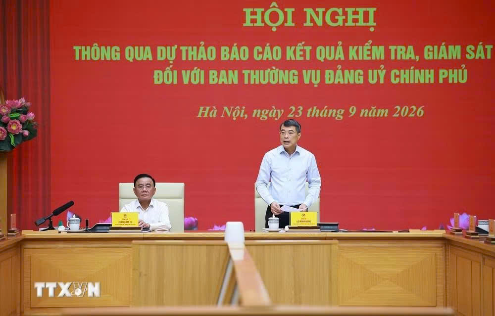Thông qua dự thảo Báo cáo kết quả kiểm tra, giám sát (đợt 3) đối với Ban Thường vụ Đảng ủy Chính phủ