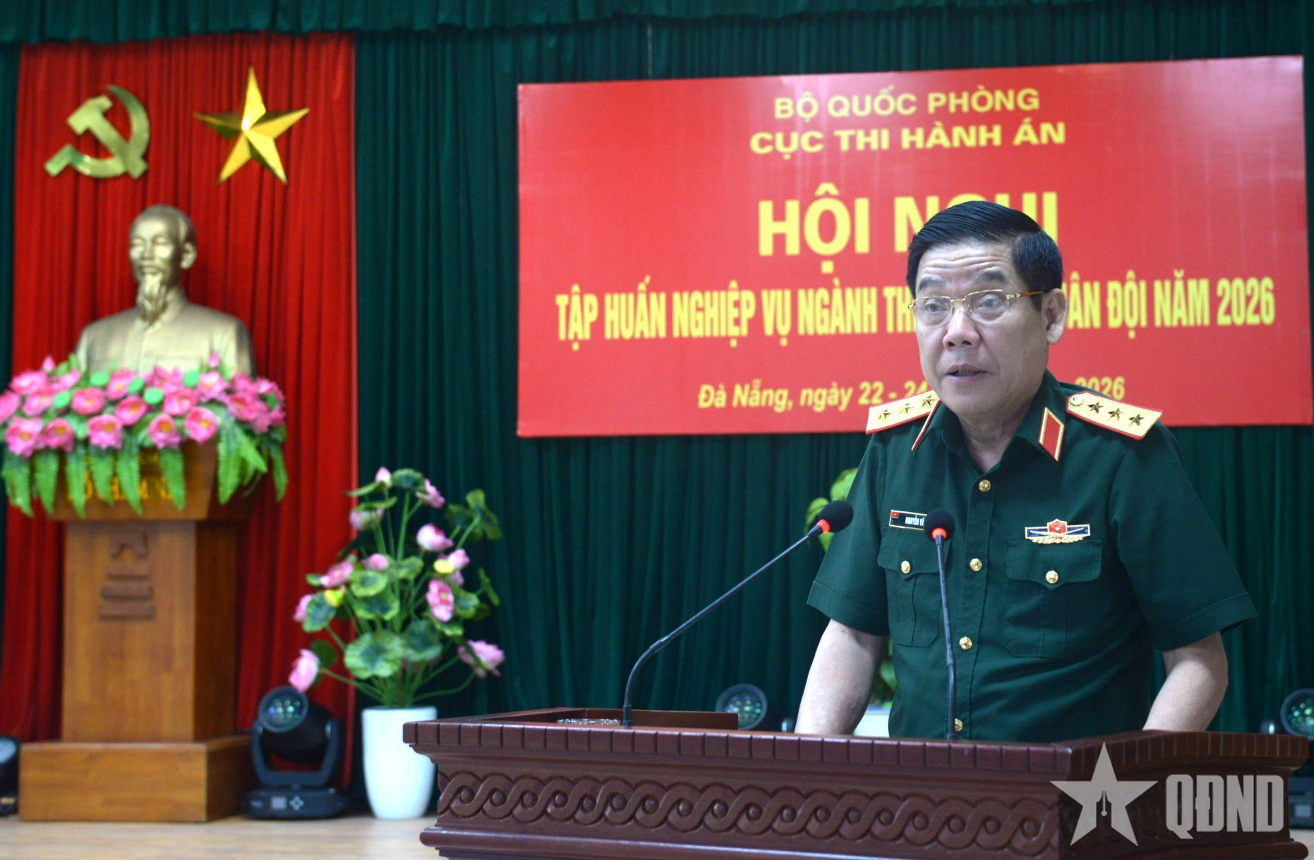 Thượng tướng Nguyễn Văn Gấu dự, chỉ đạo khai mạc Hội nghị tập huấn nghiệp vụ ngành thi hành án Quân đội năm 2026