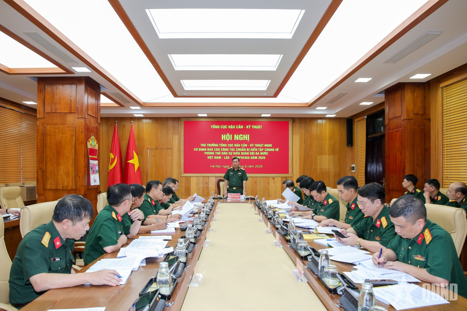 Tổng cục Hậu cần - Kỹ thuật chủ động chuẩn bị diễn tập chung về phòng thủ dân sự giữa Quân đội ba nước Việt Nam - Lào - Campuchia