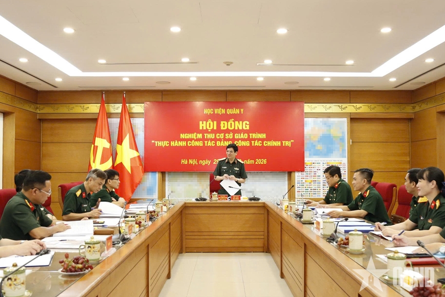 Học viện Quân y: Nghiệm thu giáo trình về công tác Đảng, công tác chính trị