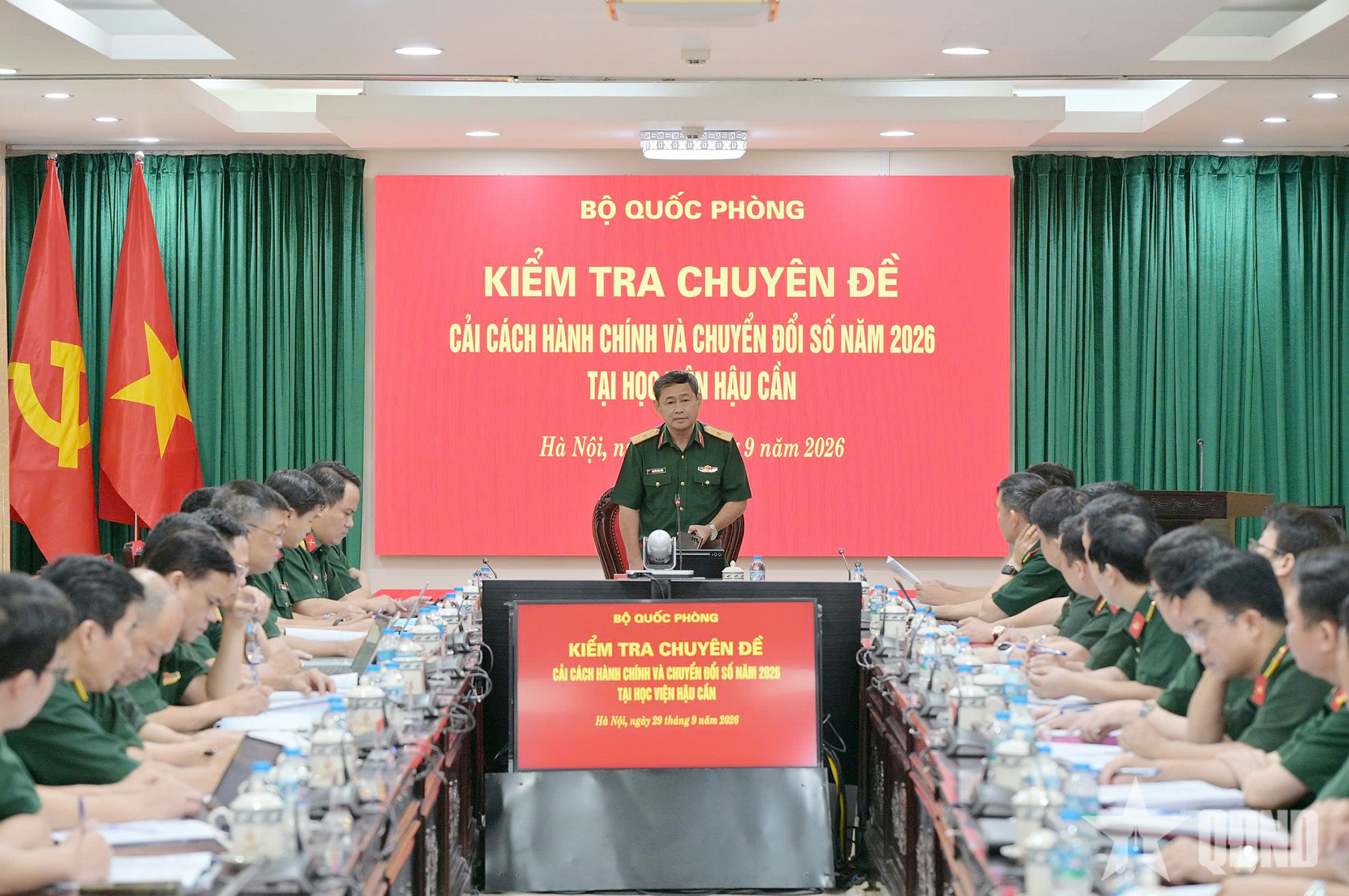 Bộ Quốc phòng kiểm tra cải cách hành chính, chuyển đổi số tại Học viện Hậu cần