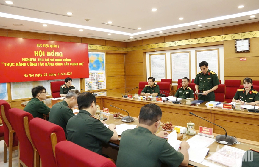 Học viện Quân y: Nghiệm thu giáo trình về công tác Đảng, công tác chính trị