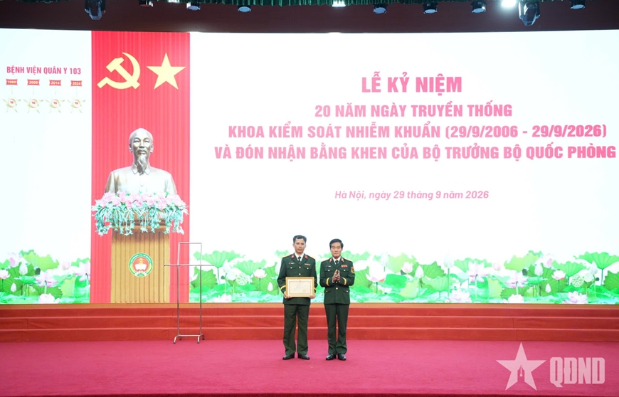 Khoa Kiểm soát nhiễm khuẩn (Bệnh viện Quân y 103) kỷ niệm 20 năm Ngày truyền thống