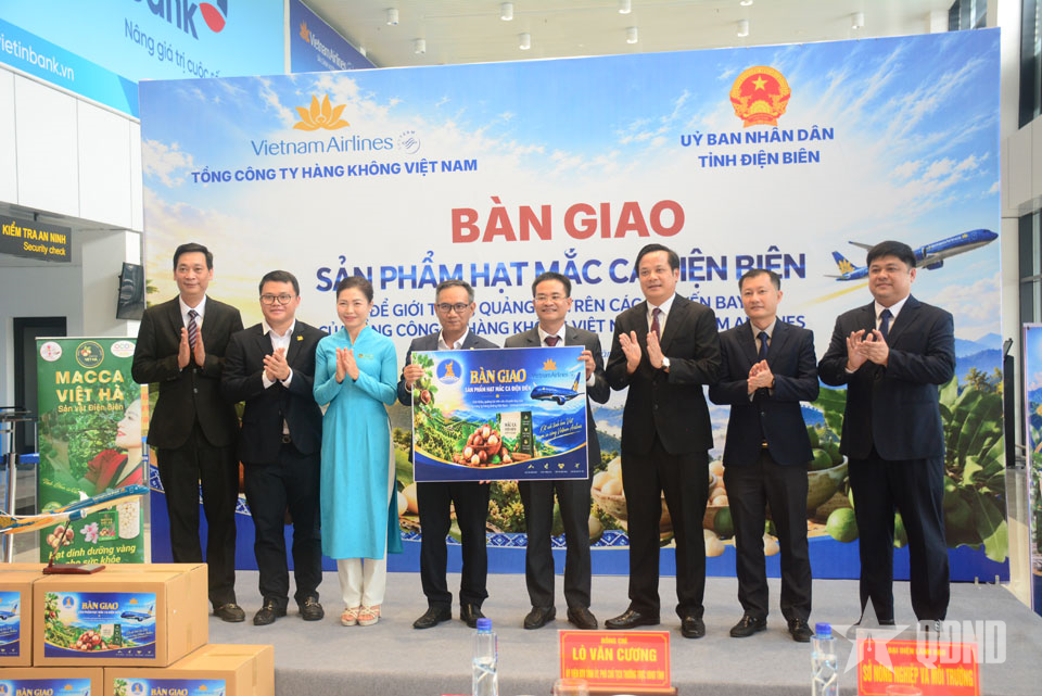 Điện Biên: Quảng bá sản phẩm mắc ca trên các chuyến bay của Vietnam Airlines

​