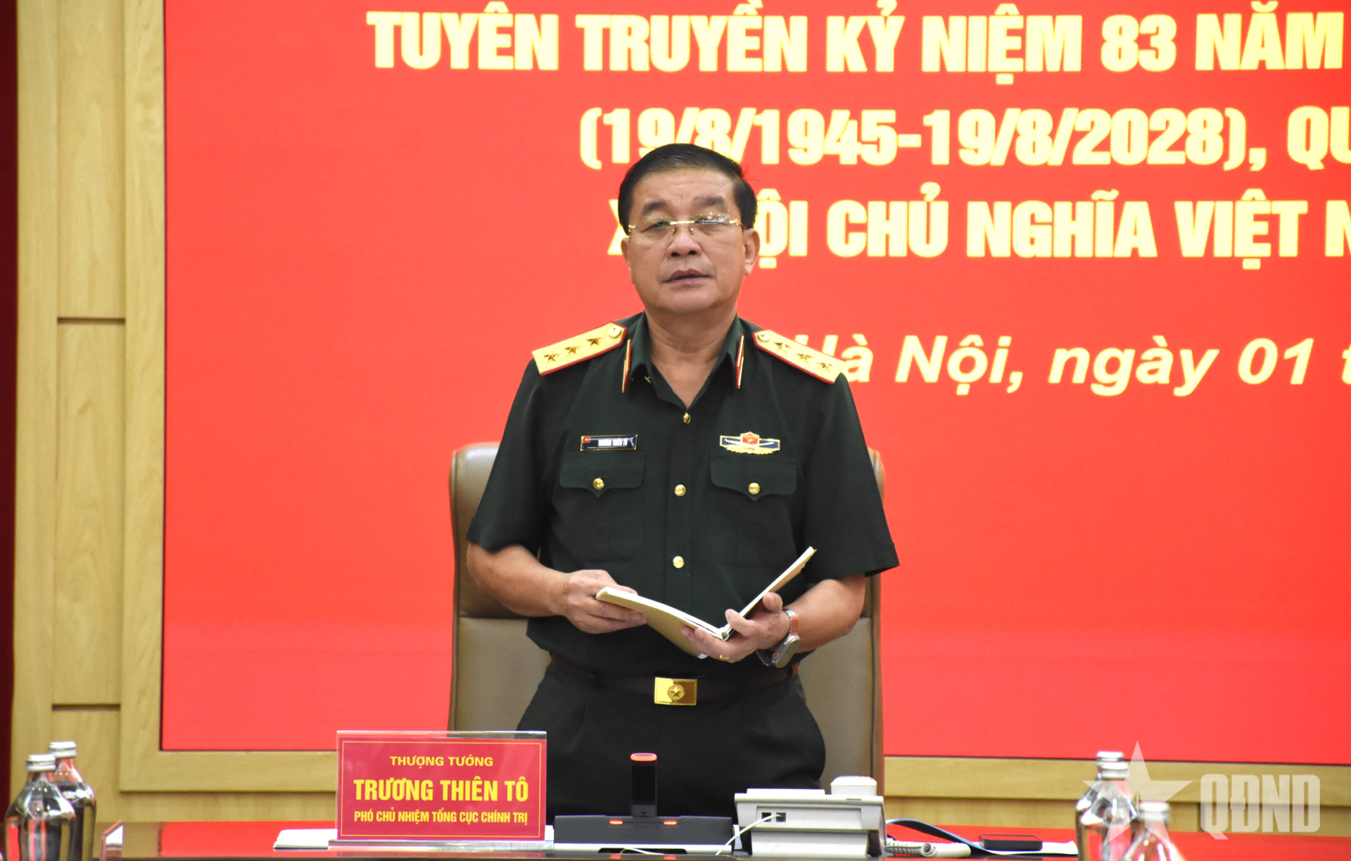 Thượng tướng Trương Thiên Tô: Bảo đảm chất lượng phim truyện điện ảnh “Đất lửa” ở mức cao nhất  
