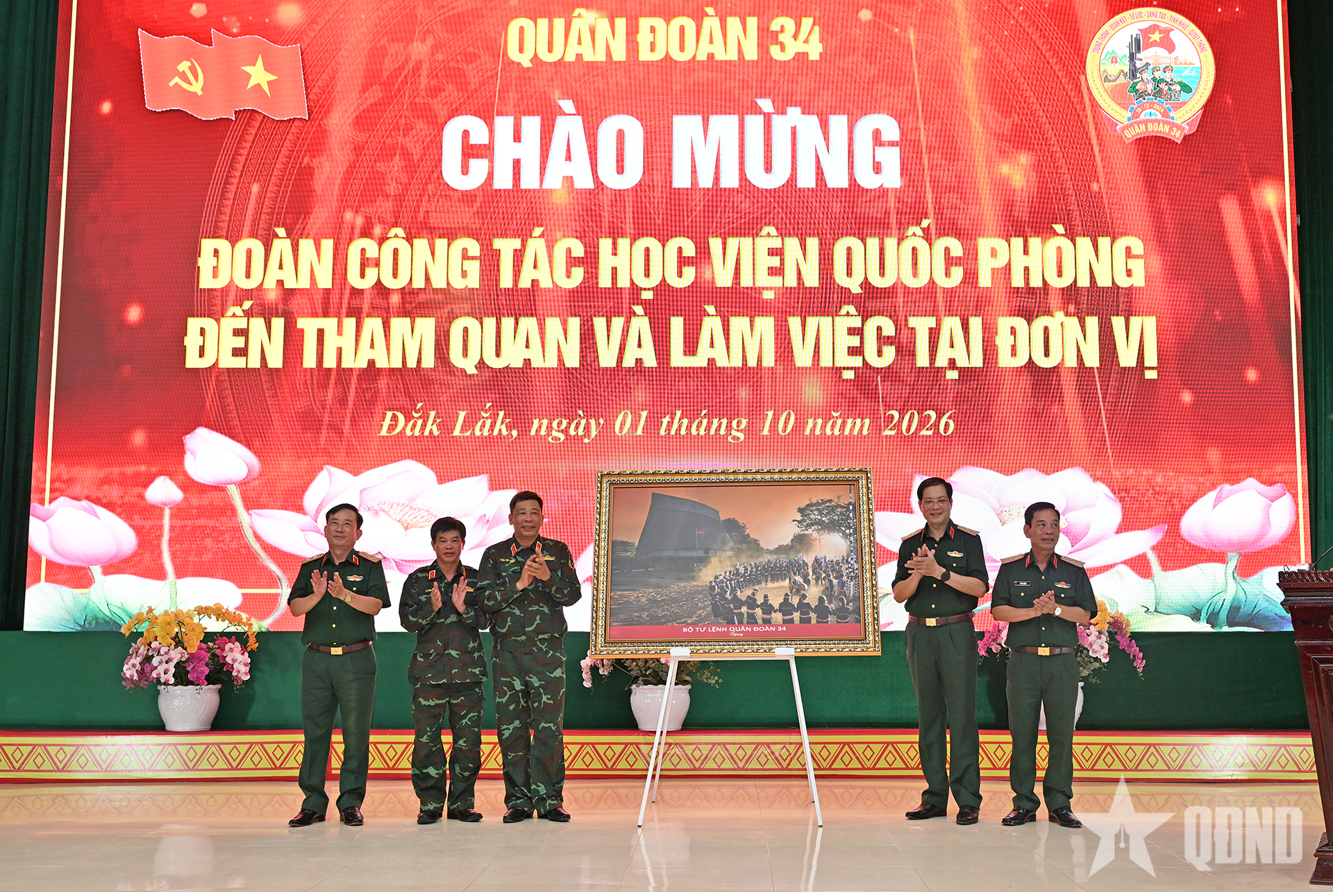 Học viện Quốc phòng tham quan, làm việc tại Trung đoàn 66 (Sư đoàn 10, Quân đoàn 34)