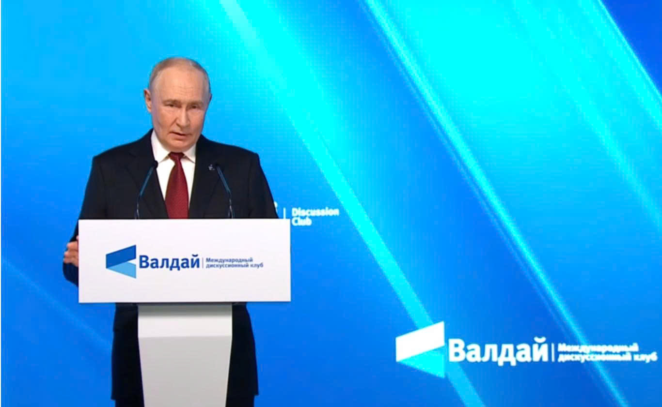 Tổng thống Nga Vladimir Putin phát biểu tại Câu lạc bộ Valdai