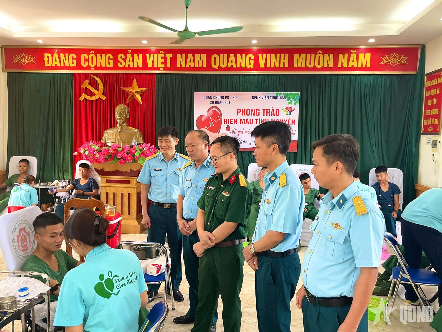 Sôi nổi chương trình hiến máu tình nguyện tại Sư đoàn 361, Quân chủng Phòng không-Không quân