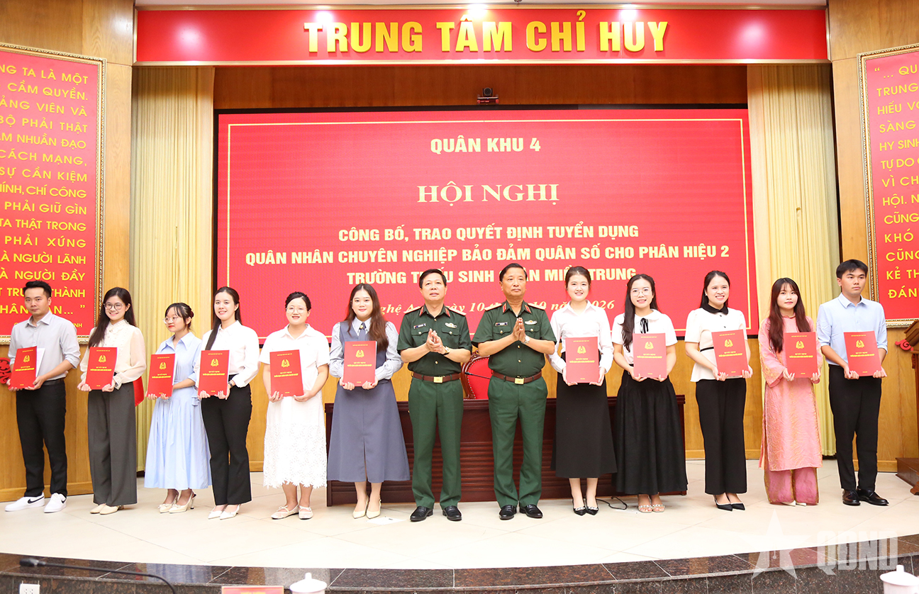 Quân khu 4 tuyển dụng giáo viên vào Phân hiệu 2, Trường Thiếu sinh quân miền Trung

