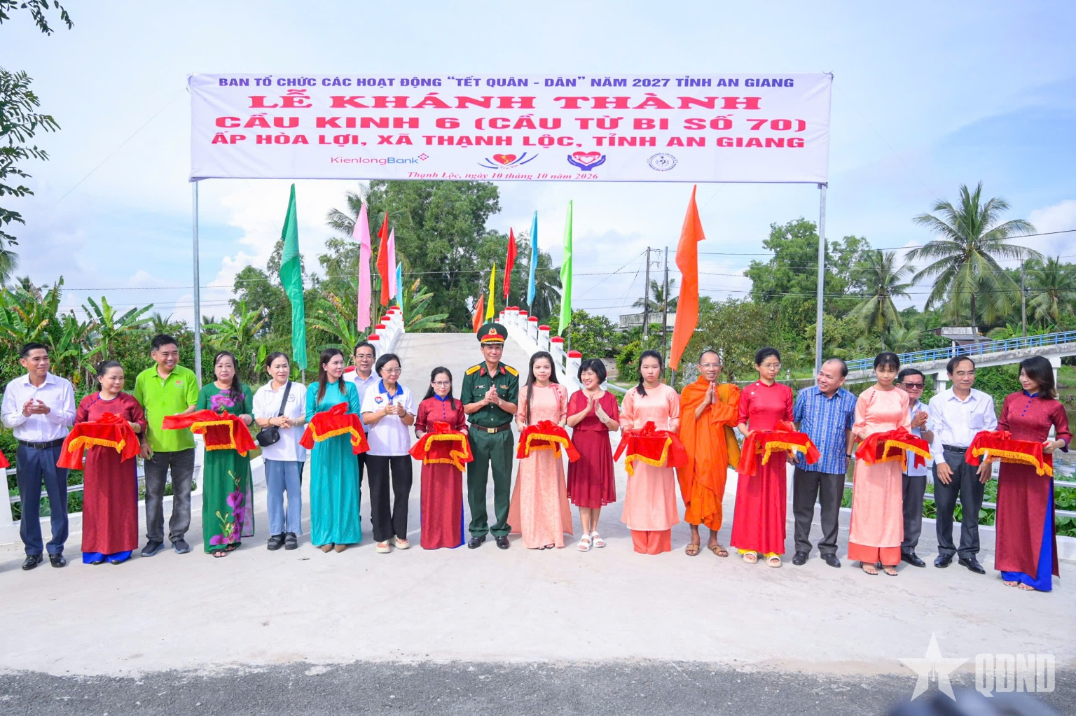 An Giang: Khánh thành cầu Kênh 6 chào mừng hoạt động “Tết Quân - Dân” 