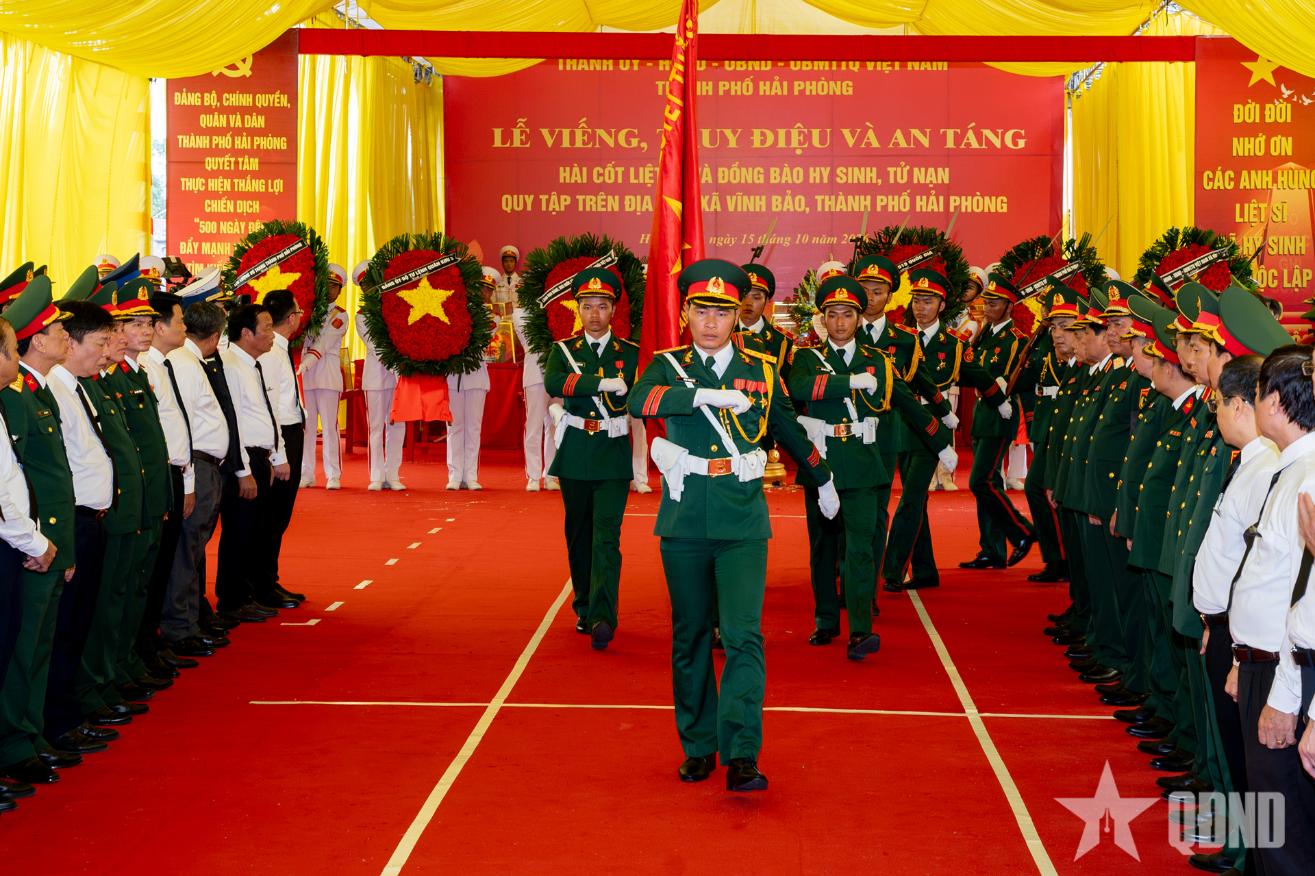 TP Hải Phòng: Lễ viếng, truy điệu, an táng hài cốt liệt sĩ và đồng bào tử nạn tại xã Vĩnh Bảo  