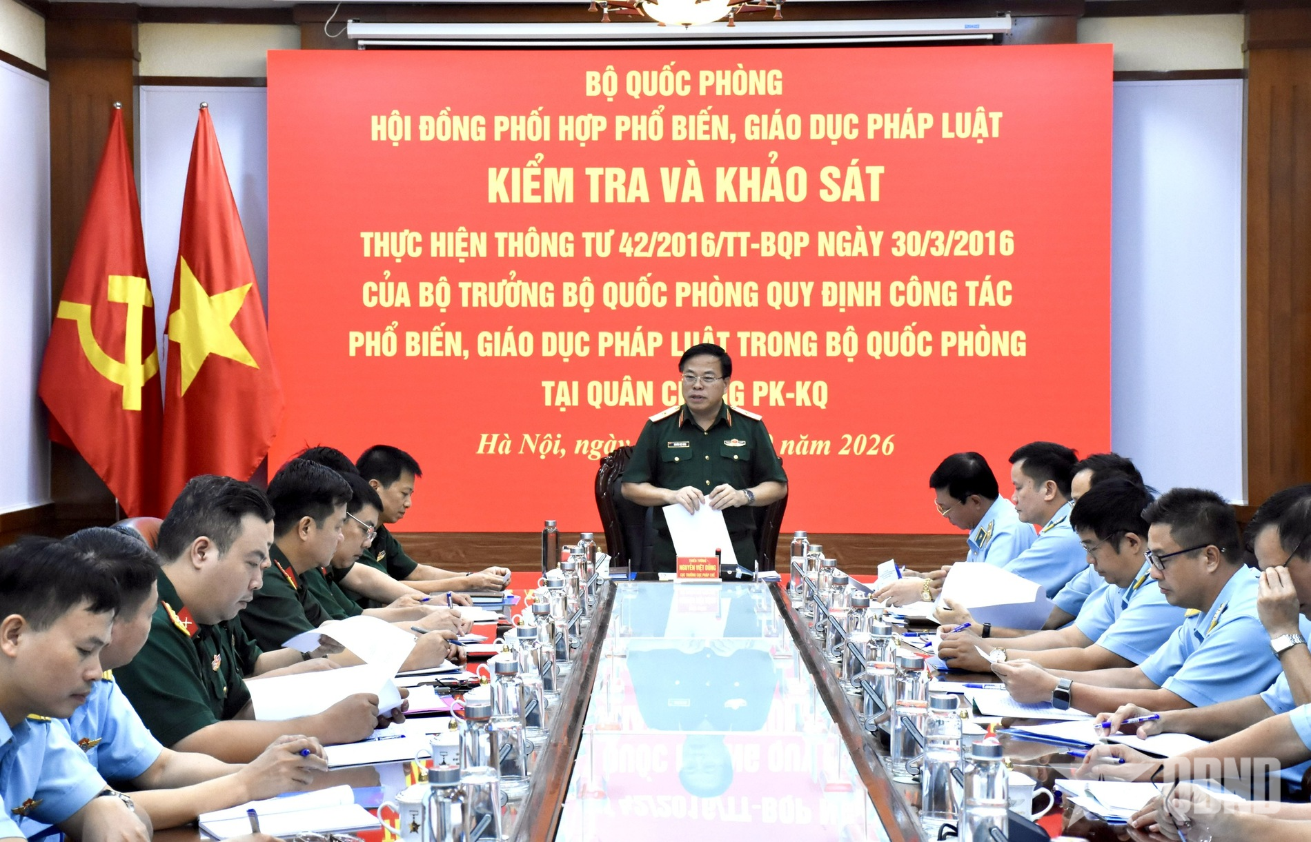 Hội đồng Phối hợp phổ biến, giáo dục pháp luật Bộ Quốc phòng kiểm tra Quân chủng Phòng không - Không quân