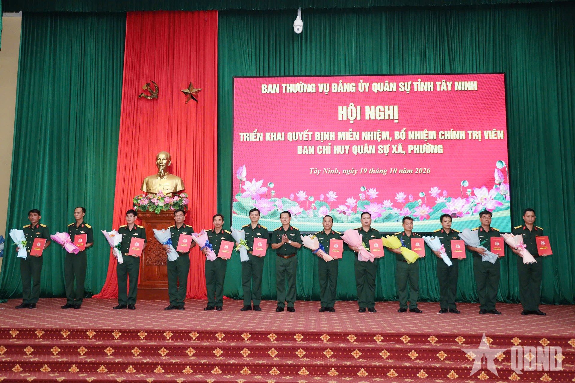 Tây Ninh bổ nhiệm 96 chính trị viên ban chỉ huy quân sự cấp xã