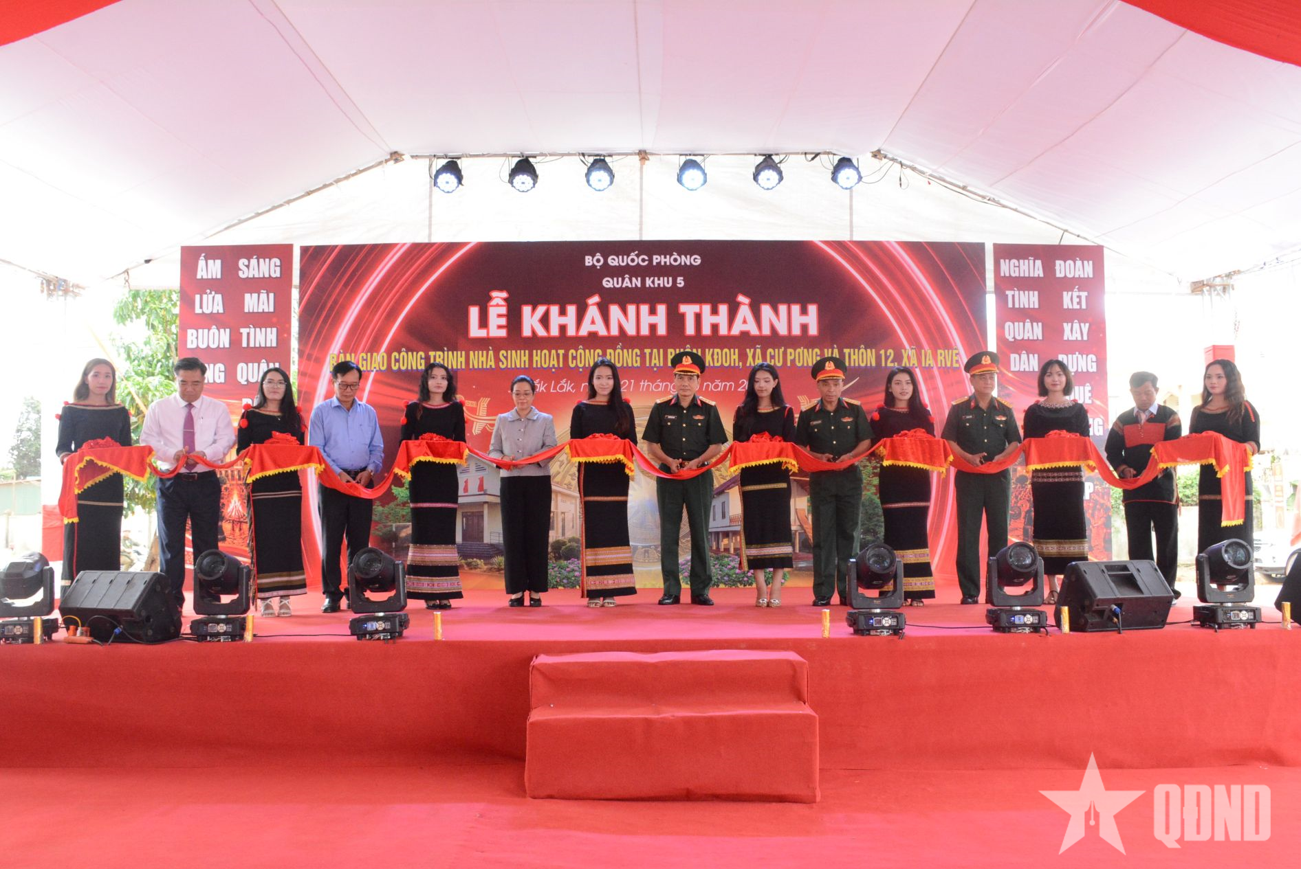 Quân khu 5 khánh thành, bàn giao 2 nhà sinh hoạt cộng đồng