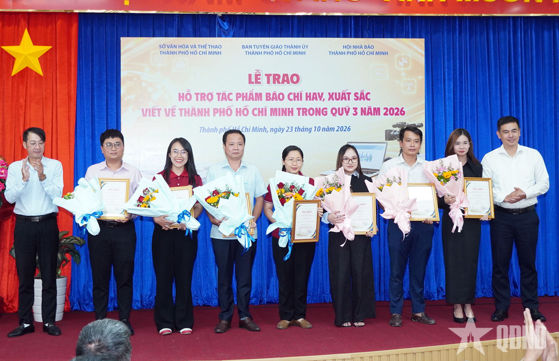 TP Hồ Chí Minh: Trao hỗ trợ 70 tác phẩm báo chí hay, xuất sắc 
