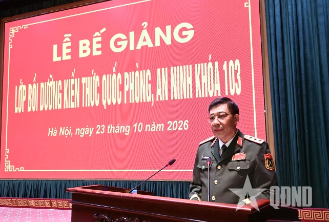 Học viện Quốc phòng bế giảng lớp bồi dưỡng kiến thức quốc phòng, an ninh khóa 103