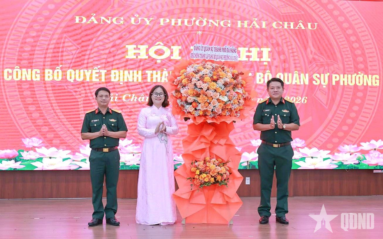 Đà Nẵng: Công bố thành lập Đảng bộ Quân sự phường Hải Châu