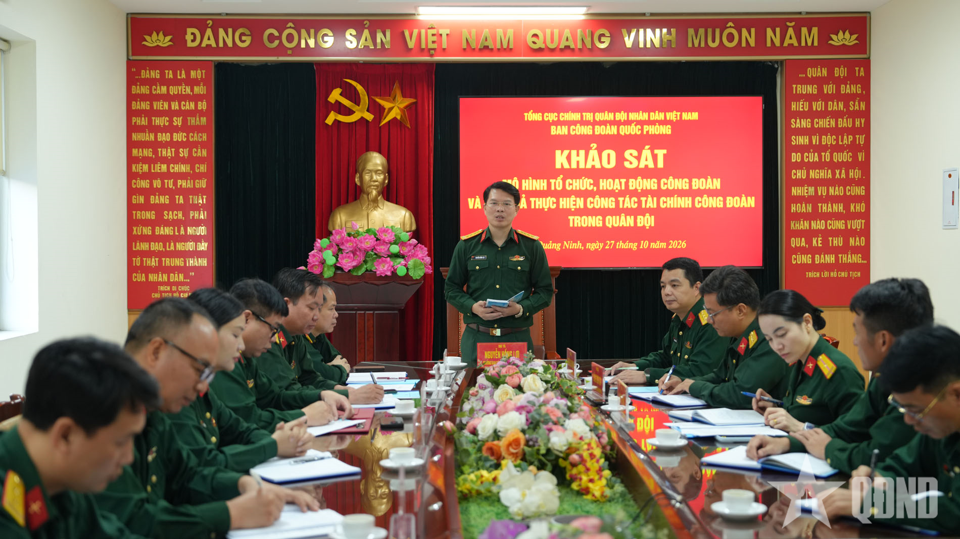 Ban Công đoàn Quốc phòng khảo sát hoạt động công đoàn tại Binh đoàn 19